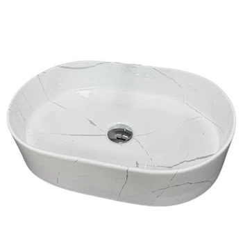 Раковина накладна VBI Verona 50 Marble White Glossy (VBI 011330)