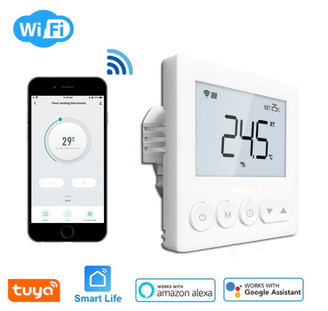 WIFI терморегулятор котла 4HEAT AE-X Boiler White | В подрозетник