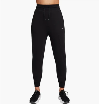 Спортивные штаны женские Nike Dri-Fit One High-Waisted 7/8 French Terry Joggers M Черные FB5434-010