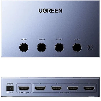 Свитчер UGREEN 55498 HDMI 4 в 1 с поддержкой 4K