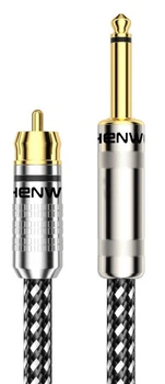 Аудиокабель ZHENWEI Jack 6.35 мм - RCA, 3 м