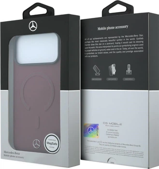 Etui Mercedes Leather with Ring Stand MagSafe do Apple iPhone 18 Pro Max / 17 Pro Max Czarne (3666339651954)