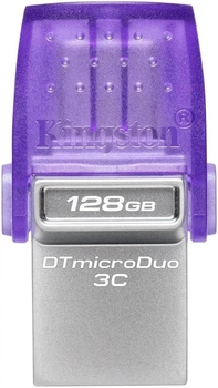 Накопичувач Kingston DataTraveler microDuo 3C 128GB USB 3.2 Gen 1 USB-A/USB-C (DTDUO3CG3/128GB) Silver