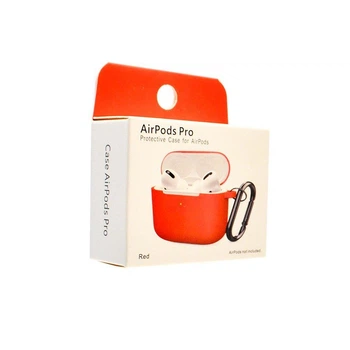 Кейс для навушників Soft Silicon Case з карабіном для AirPods Pro Red (8)