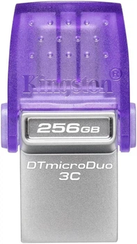Накопичувач Kingston DataTraveler microDuo 3C 256GB USB 3.2 Gen 1 USB-A/USB-C (DTDUO3CG3/256GB) Silver