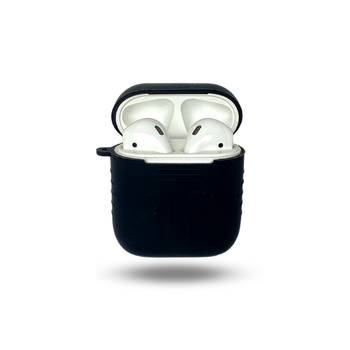 Кейс для навушників Soft Silicon Case з карабіном для AirPods 2 Чорний