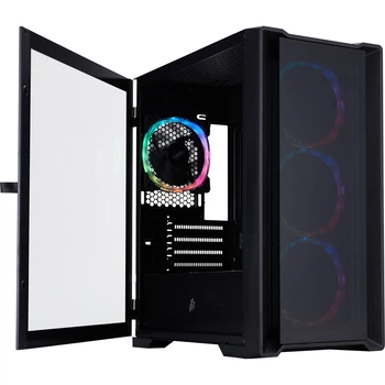 Корпус 1stPlayer T4-G-BK-4FS7 Black
