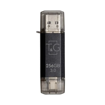 USB-накопитель c Type C 2.0 флешка на 256Gb T&G 009 Star series Usb 3.0 Black