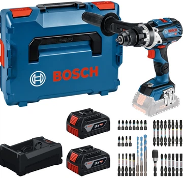 Zestaw narzędzi akumulatorowa wyrzynarka Bosch Professional GST 18V-LI B + 2x akumulator 5.0 Ah + szybka ładowarka + zestaw brzeszczotów w walizce L-BOXX (4053423901399)