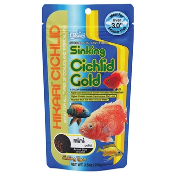 Корм Hikari Cichlid Gold Sinking Mini 100 g (тонущие гранули S 3,0-3,4 мм для цихлид длиной от 8 см)