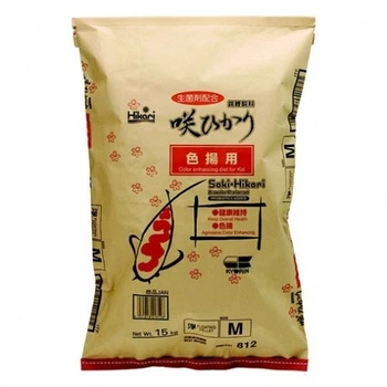 Корм Saki-Hikari Color Enhancing Medium 15 кг (гранула M 5,0-5,5 мм, для усиления цвета, премиум корм для кои длиной от 20 см)