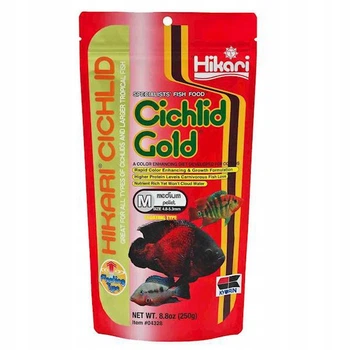 Корм Hikari Cichlid Gold Medium 250 g (гранула M 4,8-5,3 мм для цихлид длиной от 15 см)