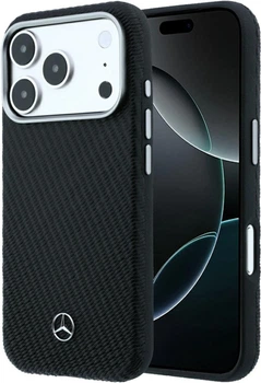 Etui Mercedes Leather 3D MagSafe do Apple iPhone 18 Pro / 17 Pro Anthracite (3666339651664)