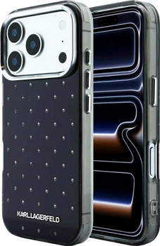 Чехол Karl Lagerfeld IML Rhinestones Allover and Electroplated Logo для Apple iPhone 18 Pro / 17 Pro Black (3666339650575)