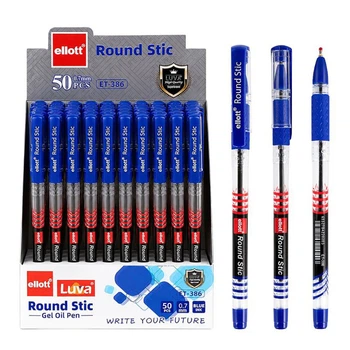 Ручка масляная Round Stic ET-386-50 синий, мягкий грипп, 0,7 мм