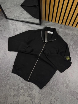Чоловіча кофта демісезонна Stone Island в'язана M чорна (SI10117)