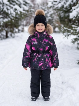 Зимовий комплект Javinia Kids для дівчинки 071092 чорний 110см