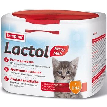 Сухе молоко для новонароджених кошенят Beaphar Lactol Kitty Milk, молочна суміш і замінник котячого молока для штучного вигодовування, 250 г (BAR15248)