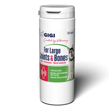 Витаминно-минеральный комплекс для суставов собак крупных пород GiGi For Large Joints & Bones с MSM, глюкозамином и хондроитином, 100 таблеток (GIG43007)