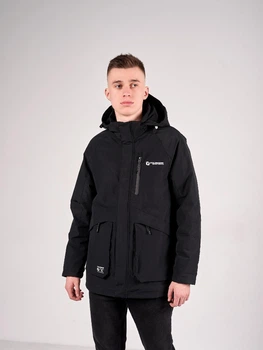 Чоловіча міжсезонна куртка чорного кольору, розмір 3XL, арт.7118