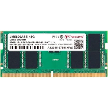 Модуль пам'яті для ноутбука SoDIMM DDR5 48GB 5600 MHz Transcend (JM5600ASE-48G)