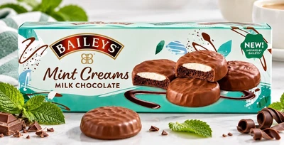 Печиво в молочному шоколаді Baileys Mint Creams Milk Chocolate Бейліс з м’ятним кремом Коробка 128г