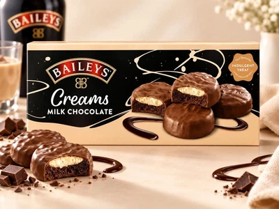Печиво в молочному шоколаді Baileys Creams Milk Chocolate Бейліс з вершковим кремом Коробка 128г