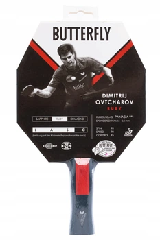 Ракетка для настольного тенниса Butterfly Ovtcharov Ruby 85227 2 мм 90/90/95 Эргономичная ручка
