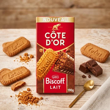 Шоколад Cote D'Or Lait Lotus Biscoff 190g