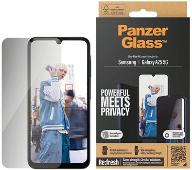 Szkło hartowane PanzerGlass Privacy Screen Protector Ultra-Wide Fit do Samsung Galaxy A25 (5711724173356)