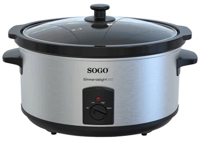 Медленноварка SOGO SS-10795 260 Вт серебристая