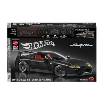 Конструктор Hot Wheels Mattel Brick Shop Hot Wheels ‘Toyota Supra '94 MKIV 824 Деталей JKG40 Black