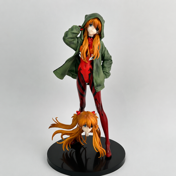 Колекційна аніме фігурка Аска Ленглі у зеленому худі Евангеліон Evangelion 3.0+1.0 Thrice Upon a Time Hoodie, 24 см