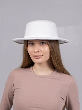 Шляпа фетровая канотье D.Hats цвет белый