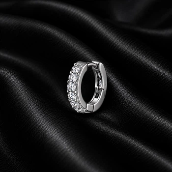 Серьга для уха "Кольцо с камнями" Asteel 6 мм