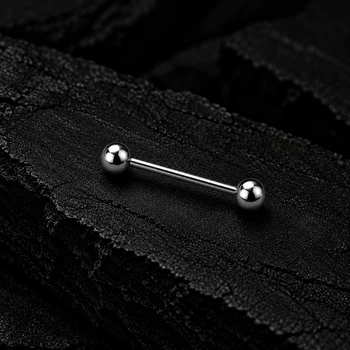 Титановая серьга штанга для языка Asteel шарик 5 мм длина 16 мм