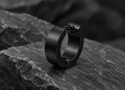 Кольцо для уха Asteel Чорный 6 мм