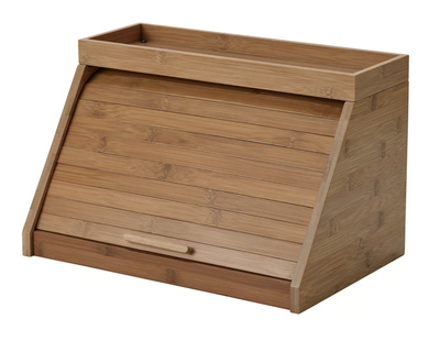 Хлібниця з обробною дошкою та полицею/бамбук 38x25x24 см, ІКЕА NALBLECKA 106.274.35