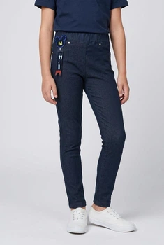 Леггинсы утепленные для девочки SmileTime Classic Jeans, джинс, размер 104