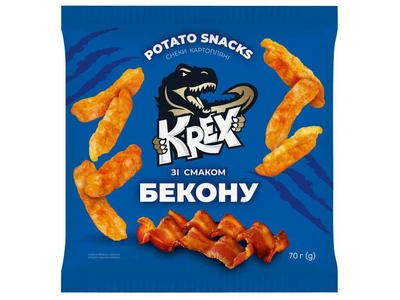 Снеки KREX картопляні Бекон 70г
