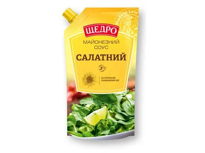 Майонезний соус ЩЕДРО Салатний 300г 30% д/п