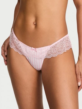 Трусики танга жіночі Victoria's Secret 110596751 XL Рожеві (1162288736)