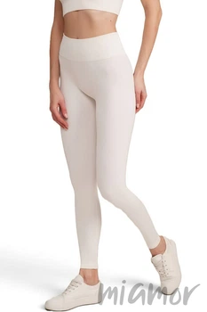 Леггинсы бесшовные в рубчик без пуш-ап GIULIA Leggings RIB model 02 S/M Молочный