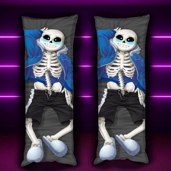 Дакимакура 150х50 см Undertale Sans Санс Андертейл Подушка с двухсторонней наволочкой