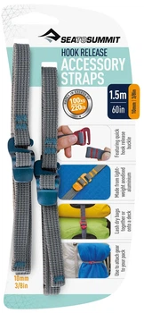 Pas ściągający Sea To Summit Accessory Straps with Hook Release 1.5 m x 10 mm 2 szt (ATDASH101.5) (9327868024094)