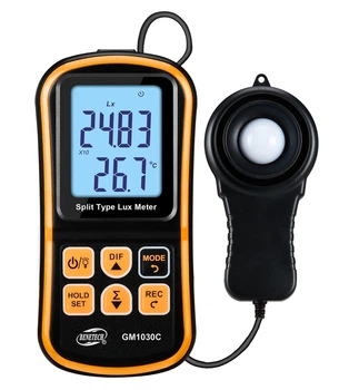 Цифровий люксметр + термометр, USB, 0-200 000 Lx, -20°C - 50°C BENETECH GM1030C