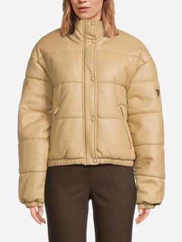 Куртка из искусственной кожи женская Guess 193448338 2XL Бежевая (1159863426)