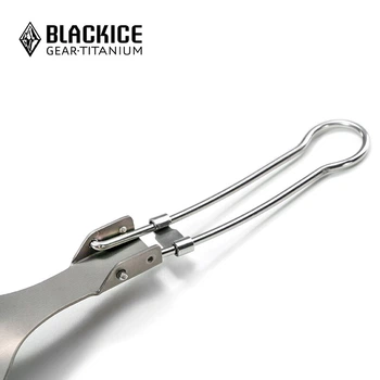 Складной набор вилки и ложки BLACKICE, складные столовые приборы для пикника на природе, легкие титановые столовые приборы, дорожные складные вилка и ложка.
