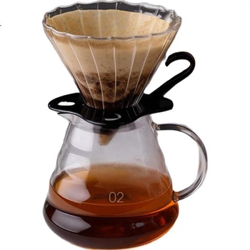 Кавоварка CLITON Pour-Over, скляний фільтрувальний стаканчик з дрібною сіткою для домашнього використання, готує 1-2 чашки