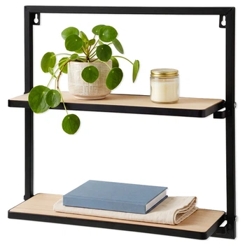 Półka ścienna Trends 4 You metalowa 2-poziomowa 40 x 12 x 40 cm 568195 (8720573549516)